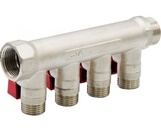 Коллектор VRT 3/4""x1/2"", с отсечными кранами, 4 выхода 531863 – изображение 5
