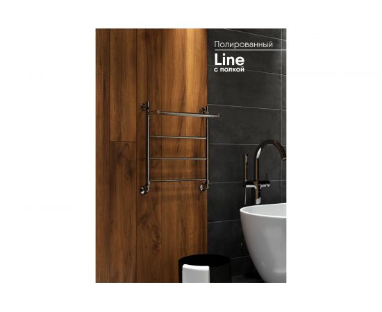 Полотенцесушитель INDIGO Line с полкой 1"" - 3/4 - 1/2, 60/40 LLSHW60-40P – изображение 5