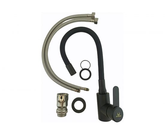 Смеситель для кухни MYNAH с гибким силиконовым изливом, керамический картридж M58301E2 – изображение 6