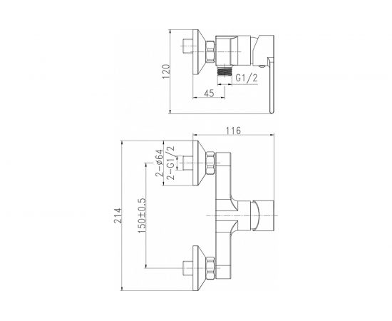 Смеситель для душа Cersanit BRASKO BLACK 63109 – изображение 8