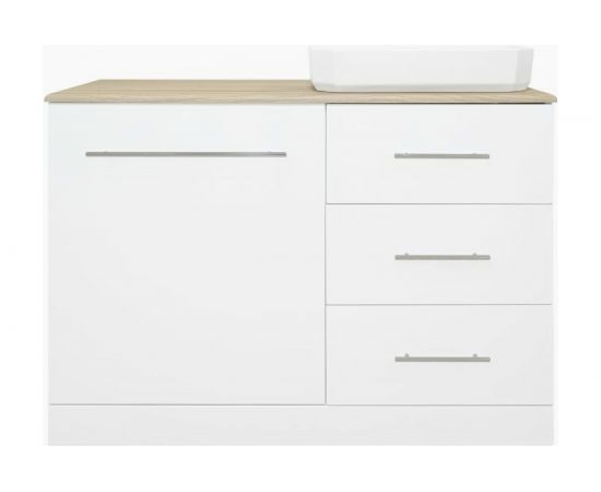 Тумба Misty Респект 110 под стиральную машину с 3 ящика, правая Э-Рес01110-13ЯП 