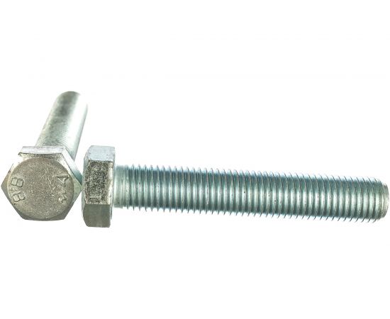 Болт Стройметиз М16х90 DIN 933, класс прочности 8. 8, цинк уп. 10 шт коробка 3025165 