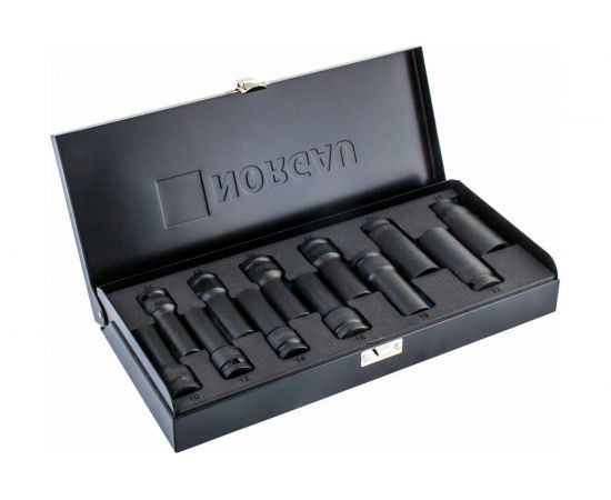 Набор головок ударных удлиненных 6-ти гранных N19KL-012 (12 шт; 1/2) NORGAU 06404581212 