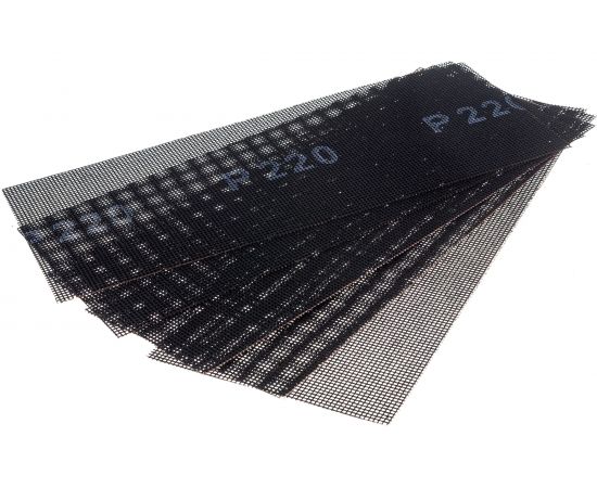 Сетка абразивная (5 шт; 115х280 мм; P 220) DENZEL 75181 