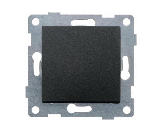 Выключатель GUSI ELECTRIC Ugra 1 клавиша, СУ, 10А, 250В, графит С11В1-010 