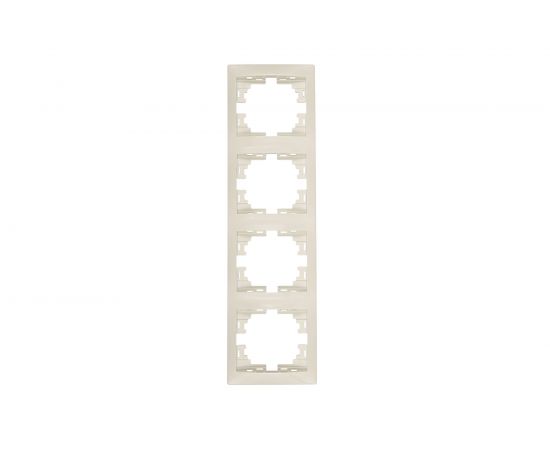 Рамка Lezard MIRA 4-ая вертикальная б вст крем 701-0300-154 