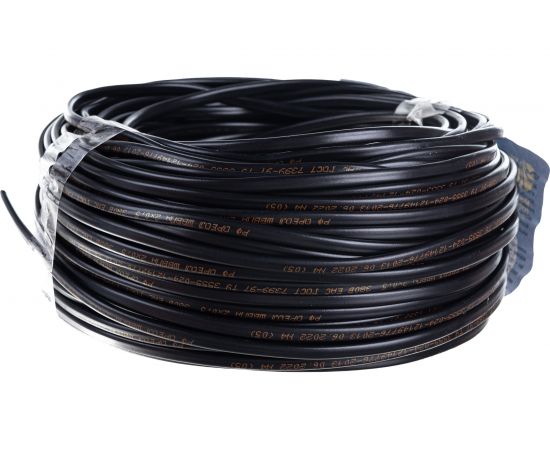 Шнур ОРЕОЛ ШВВП 2х0,5 мм ГОСТ 50 м черный 00-00002601 