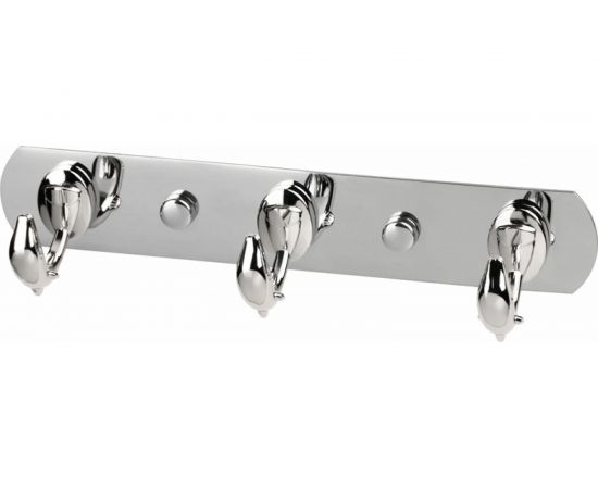 Вешалка Рыжий кот с 3-мя крючками нержавеющая сталь Дельфины SSA-015-3 310790 