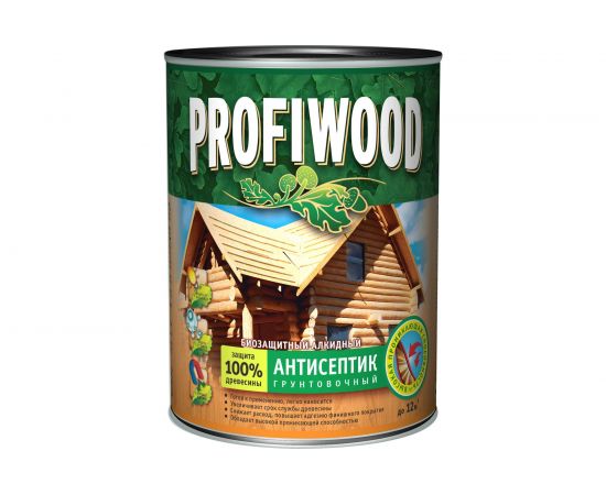 Алкидный антисептик PROFIWOOD (грунтовочный; биозащитный; бесцветный; 0.8 л; 0.7 кг) 3761 