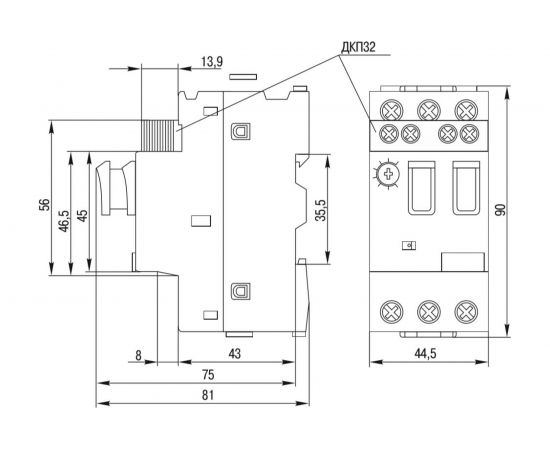 Автоматический выключатель защиты двигателя IEK ПРК 32-25 In25А Ir20-25А Ue 660В ИЭК DMS11-025 – изображение 2