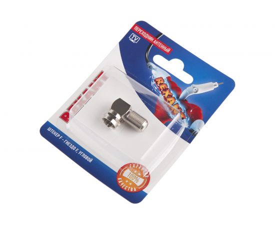 Антенный угловой переходник REXANT RG-6, SAT, штекер F - гнездо F, 06-0021-A – изображение 2