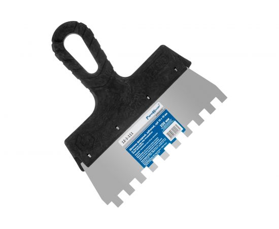 Фасадный зубчатый шпатель, 200 мм, зуб 10x10 мм РемоКолор 12-1-111 – изображение 2