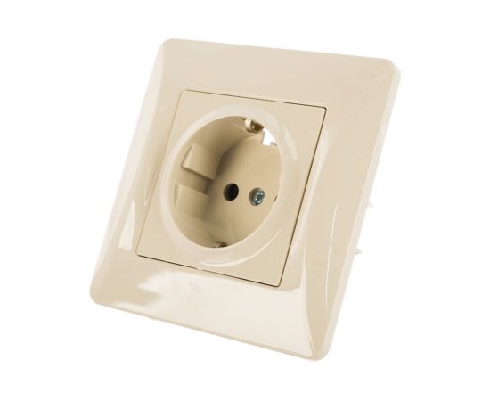 Розетка GUSI ELECTRIC Ugra с БЗК, с ЗП, СУ, 16А, 250 В, бежевый С11Р4-003-СБ – изображение 2