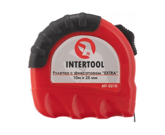 Рулетка с фиксатором INTERTOOL EXTRA 10 м х 25 мм MT-0210 – изображение 2