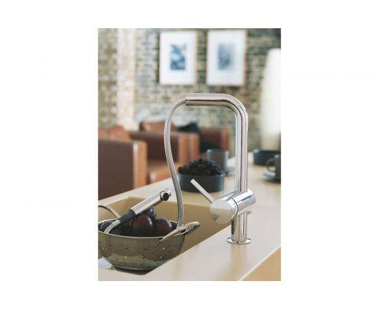 Однорычажный смеситель для мойки GROHE Minta с выдвижным изливом 32168000 – изображение 2