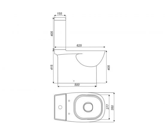 Унитаз-компакт Sanita Luxe Quadro Slim Luxe с быстросъемным сиденьем, дюропласт, микролифт QDRSLCC01151022 – изображение 2