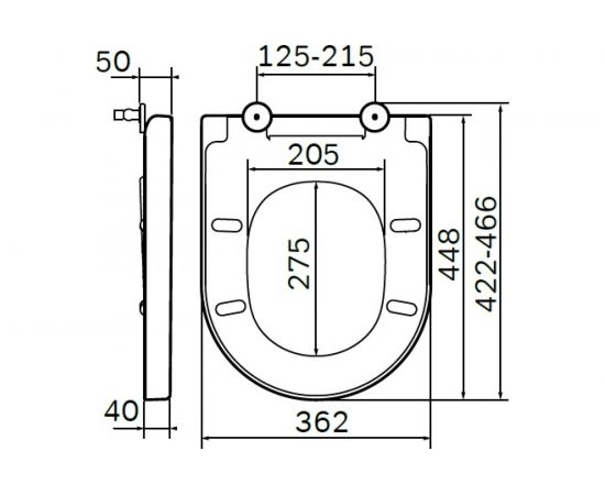 Cиденье для приставного унитаза AM.PM Spirit V2.0 wrap-over, микролифт C707855WH – изображение 2