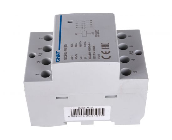 Модульный контактор CHINT NCH8-40/40 40A 4НО AC 220/230В 50Гц 256099 – изображение 2