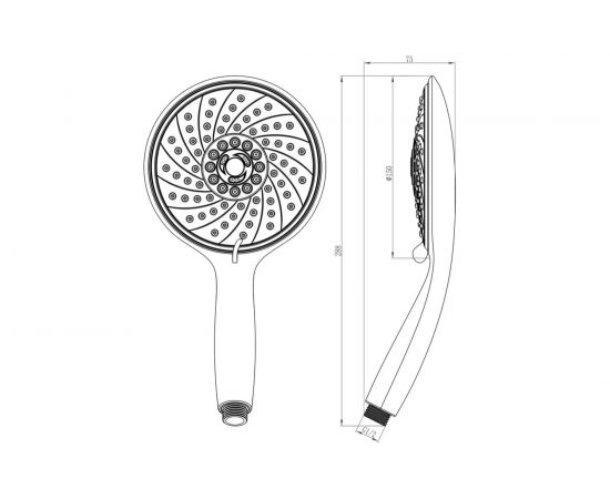 Душевая лейка Lemark 6-функциональная LM0816C – изображение 2