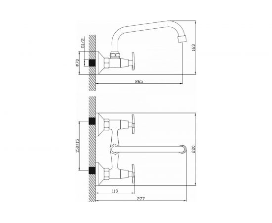 Смеситель для кухни Diadonna с круглым изливом D80-247350 – изображение 2