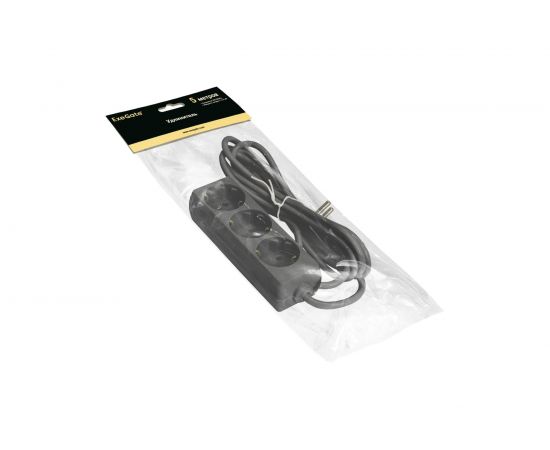 Удлинитель ExeGate ECE-3-5B 3 евророзетки с заземлением 5м черный 285807 – изображение 2