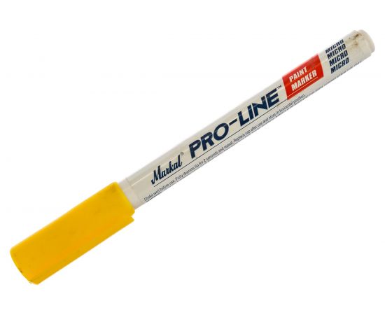 Маркер-краска с тонким наконечником Markal Pro-Line Micro, промышленный, 0,8 мм, жёлтый 96889 – изображение 3