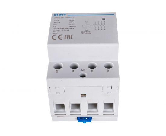 Модульный контактор CHINT NCH8-40/40 40A 4НО AC 220/230В 50Гц 256099 – изображение 3