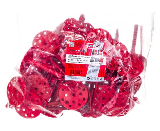 Дюбель для теплоизоляции с пластиковым гвоздём 10х80, 50шт - пакет Tech-Krep 101706 – изображение 4