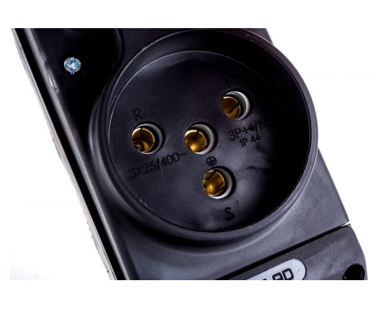 Штепсельная колодка NE-AD 3-гнезда с крышкой, 3х25, каучук, 4012 – изображение 4