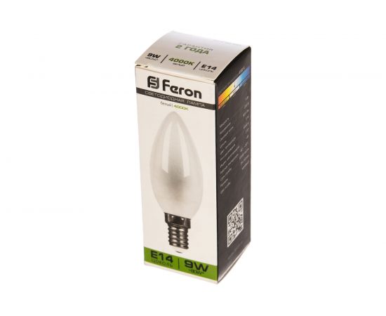 Светодиодная лампа FERON 9W 230V E14 4000K матовая, LB-73 25957 – изображение 4