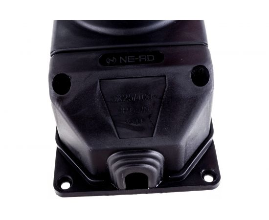 Штепсельная колодка NE-AD 3-гнезда с крышкой, 3х25, каучук, 4012 – изображение 5