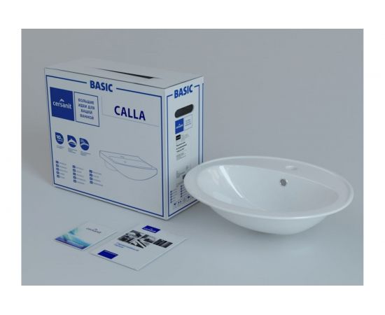 Раковина в столешницу Cersanit CALLA 54, 1 отверстие S-UM-Cl/1-w – изображение 5