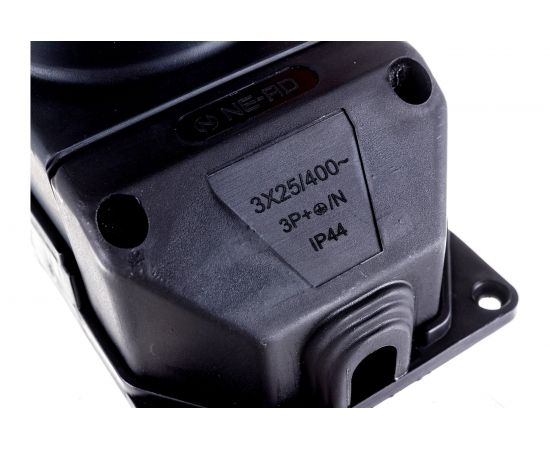 Штепсельная колодка NE-AD 3-гнезда с крышкой, 3х25, каучук, 4012 – изображение 6