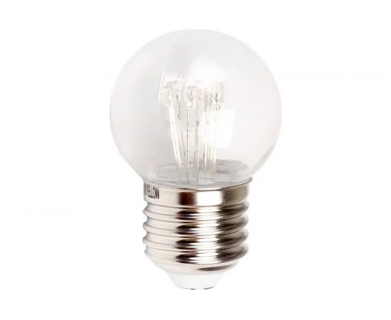 Светодиодная лампа-шар для украшения NEON-NIGHT диаметр 45 мм, цоколь e27, 6 LED, 1 Вт красная 405-122 