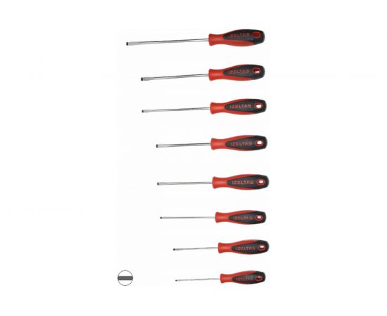Набор отверток IZELTAS ERGONOMIK с прямым шлицем, 8 предметов 4350008108 