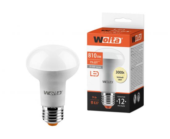 Лампа WOLTA LED 25Y63R9E27 
