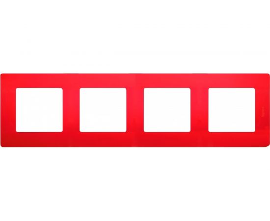Рамка Legrand 4 поста Etika красный 672534 