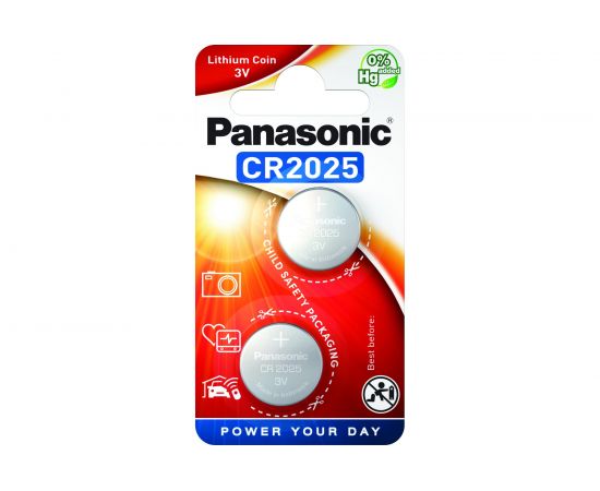 Батарейка Panasonic Power Cells CR2025 B2 УТ-00000237 