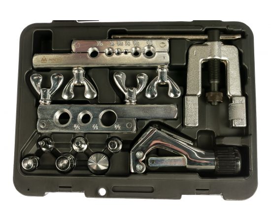 Приспособление для развальцовки и резки тормозных трубок 4.75-12.7мм, кейс, 10шт МАСТАК 102-22416C 
