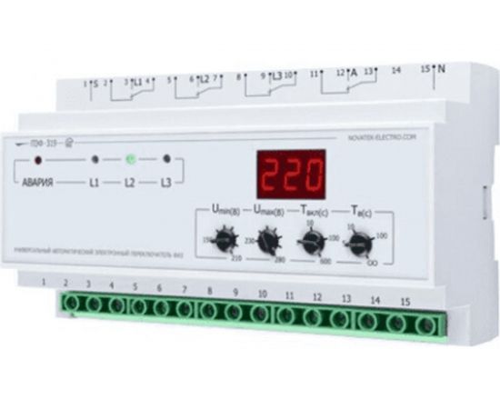 Переключатель фаз Новатек-Электро ПЭФ-319 3425601401 