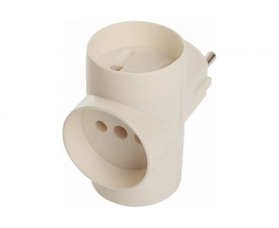 Сетевой разветвитель STEKKER 250В, 10A, IP20, белый, ADP10-15-20 39227 