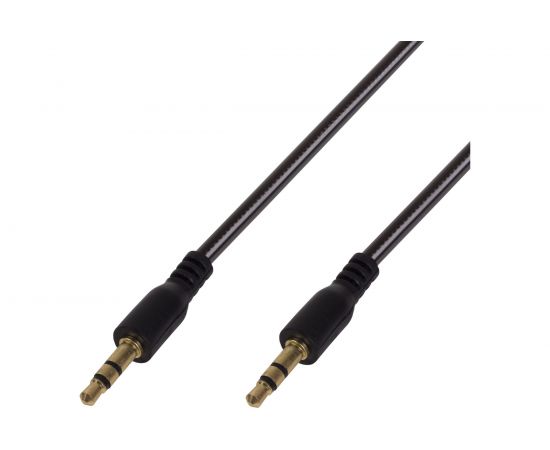 Кабель AUX аудио 3.5 мм REXANT гелевый 1 м черный 18-4080 