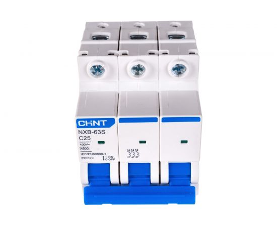 Автоматический выключатель CHINT NXB-63S 3P 25А 4.5kA характеристика C R 296829 