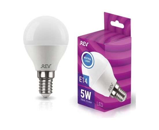 Светодиодная лампа LED G45 E14 5Вт 4000K REV 32261 0 