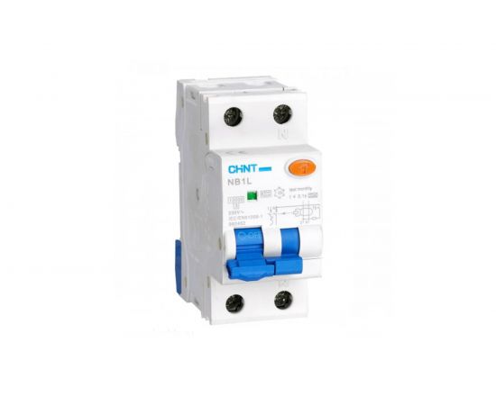 Дифференциальный автоматический выключатель CHINT, NB1L, 1P+N, C40, 30mA, тип AC, 10kA, 36mm 203111 