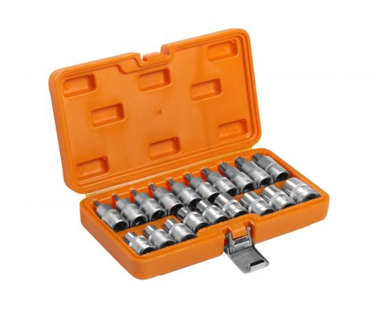 Набор головок 1/2"" DR (TORX E10-E24, TORX T20-T70, L 55 мм, 19 шт.) Airline AT-BS-33 – изображение 2