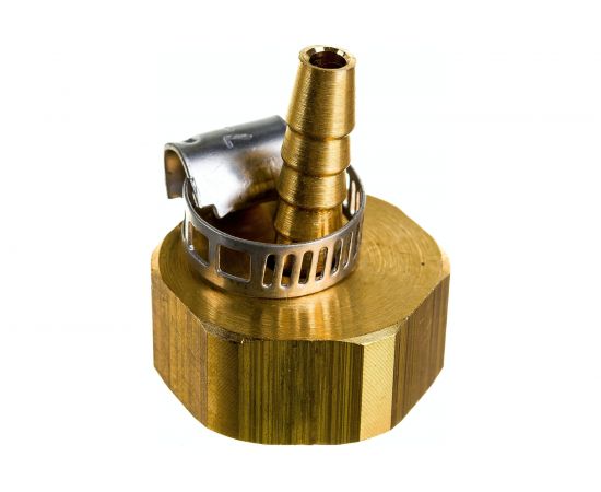 Наконечник латунный с подвижной гайкой внутренняя резьба 1/2 х елочка 6 мм + хомут Профитт 4823396 – изображение 2