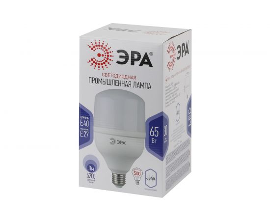 Светодиодная лампа ЭРА LED POWER T160-65W-6500-E27/40, колокол, 65 Вт, холодная, E27/E40, 12/144 Б0049585 – изображение 2