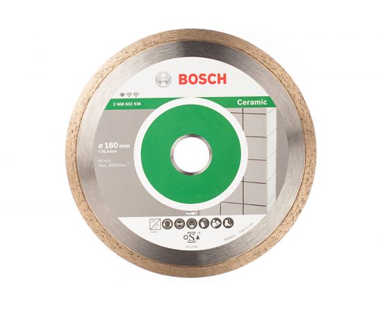 Диск алмазный отрезной STANDARD for Ceramic (180х25.4 мм) для настольных пил Bosch 2608602536 – изображение 2