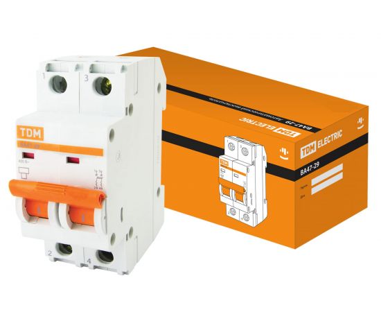 Автоматический выключатель ВА47-29 (2Р; 10 А; 4.5 кА; В) TDM SQ0206-0024 – изображение 2